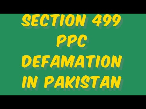 Section 499 PPC
