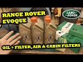 Range Rover Evoque 2.2 2013 Service - Oil + Oil Filter, Air Filter & Cabin Filter [HOW TO Tutorial]