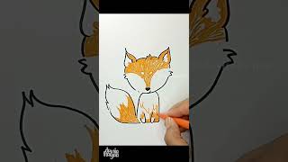 simple drawing cute fox shorts