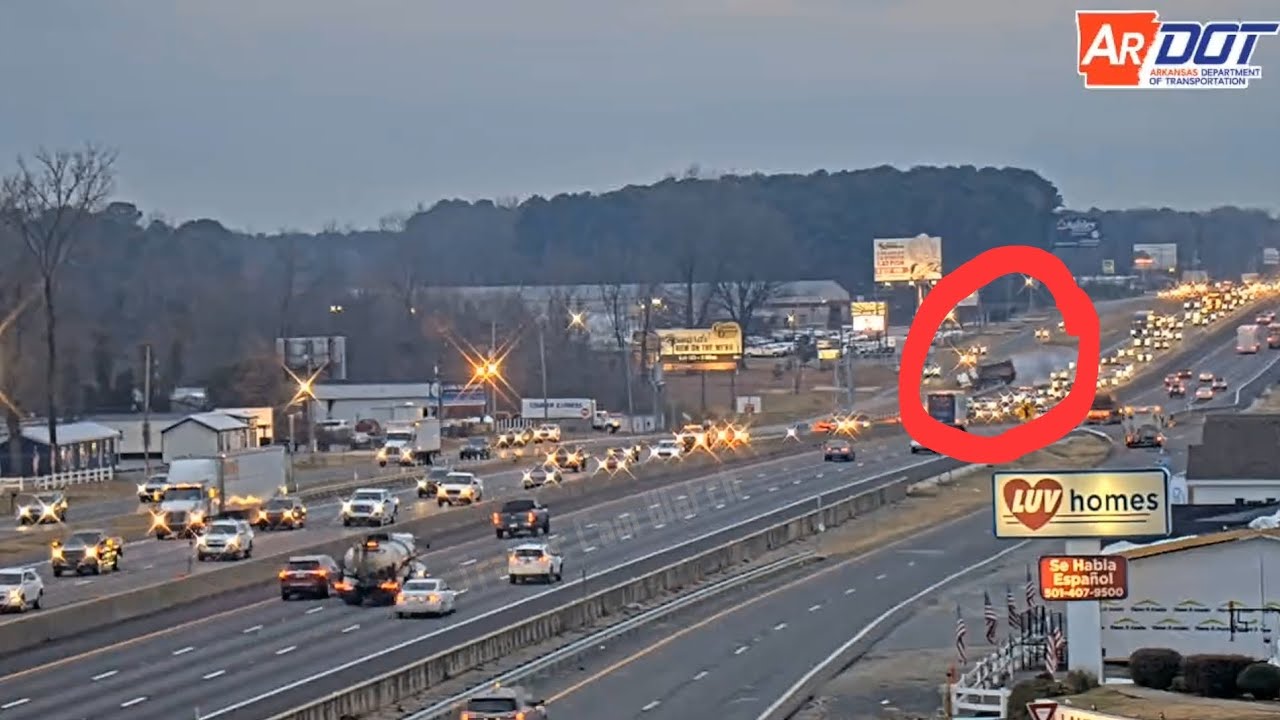 Arkansas Dump Truck Rolls Over After Being Cut Off By Bad Driver