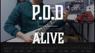 P.O.D - Alive ( Guitar Cover + TABS )