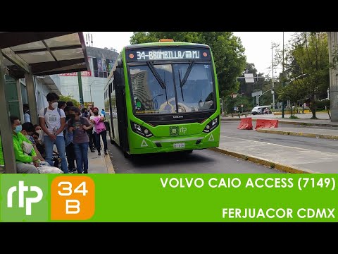 RTP CDMX - Ruta 34B - De C.C. Santa Fe a La Bombilla/Miguel Ángel de Quevedo - Volvo Caio Access