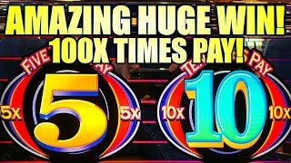 100X TIMES PAY!! AMAZING HUGE WIN! 🤑 3-REEL 5X 10X TIMES PAY Slot Machine (BALLY) screenshot 5