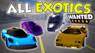 ALL Exotic vehicles in Roblox Wanted
