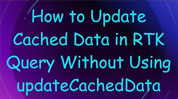 How to Update Cached Data in RTK Query Without Using updateCachedData