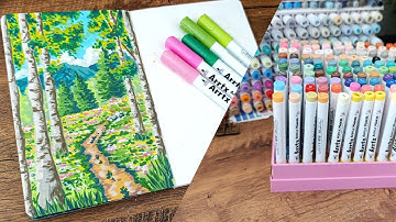 ARRTX Acrylic Markers Landscape | Cozy Art