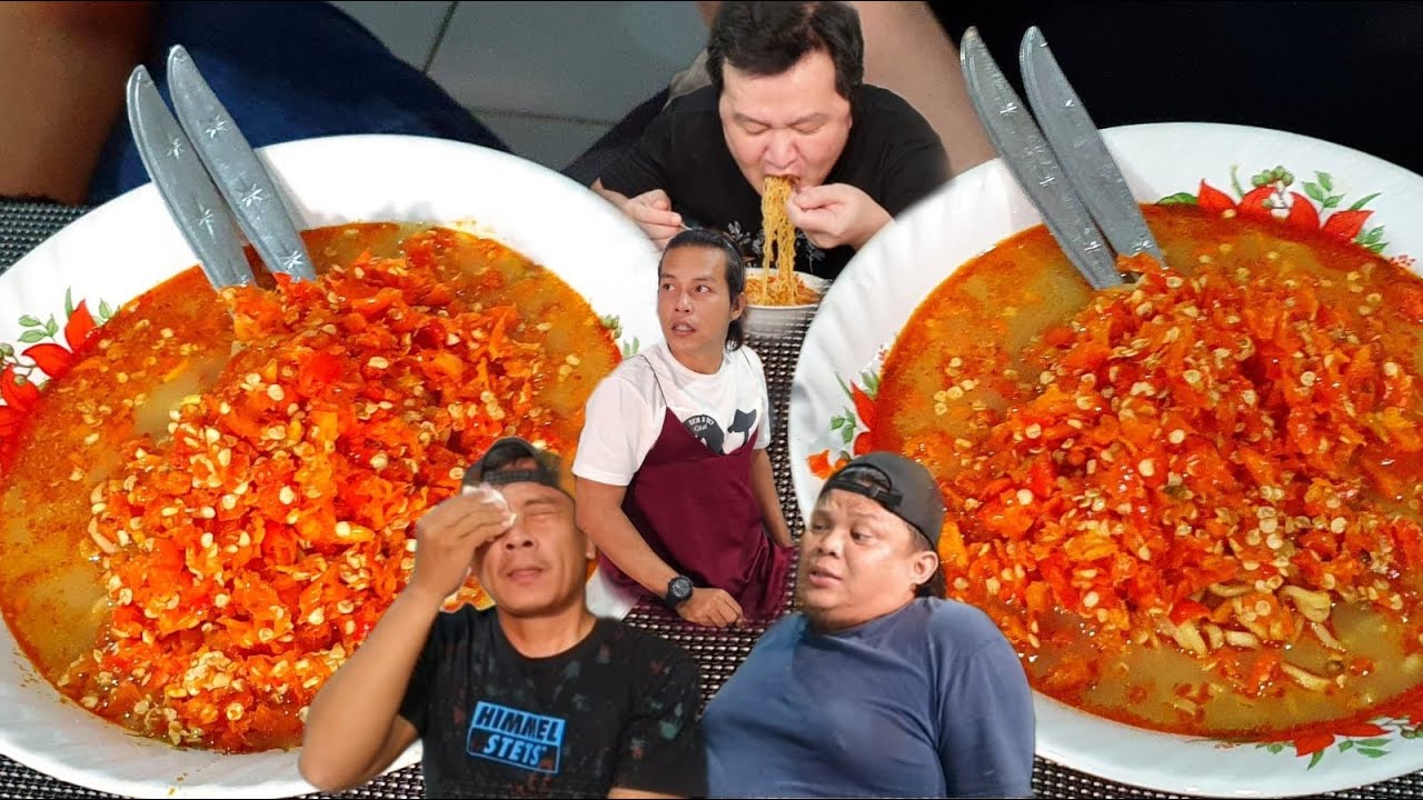 GILA !! MAKAN MIE SPICY LAKSA AMPE NANGIS,,RAWIT MENTAH SEMUA MEN !!