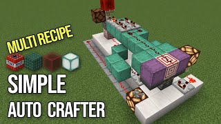 SIMPLE Minecraft Auto Crafter Multi Recipe - TNT, Dark Prismarine, etc