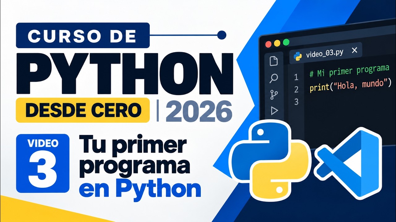 Video 3: Tu primer programa en python - YouTube