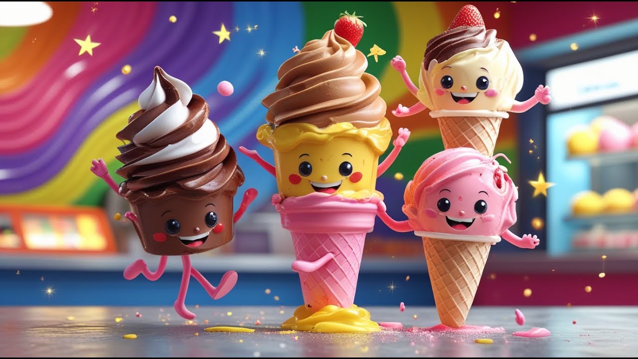 Counting Ice Creams Song 🍦🎶 | Learn Numbers for Kids | Fun Counting Nursery Rhymes & Toddler Songs