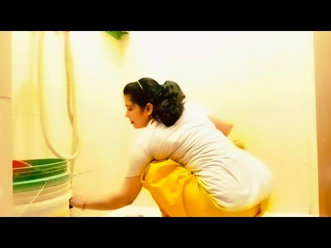 bathroom cleaning vlog| indian housewife Desi style  vlog |cleaning vlog@villagevlogger1436
