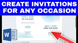 How to Make Invitations for Any Occasion in WORD (Using Templates or from Scratch!)
