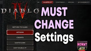 Diablo 4 MUST CHANGE Settings Diablo 4 MUST CHANGE Settings