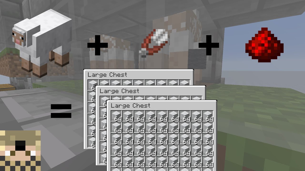 100% Automatic 1 Wide Tileable Wool Farm - Minecraft 1.16.1+ (World Download)