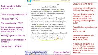 Fact or Opinion Reading Comprehension Lesson