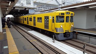 西武2000系 2409F+2093F 東村山駅到着～発車 '19.12.02