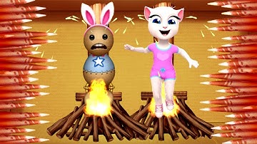 Kick the Buddy vs My Talking Angela 2 Android Gameplay Walkthrough Part 4 | Horror Weapons