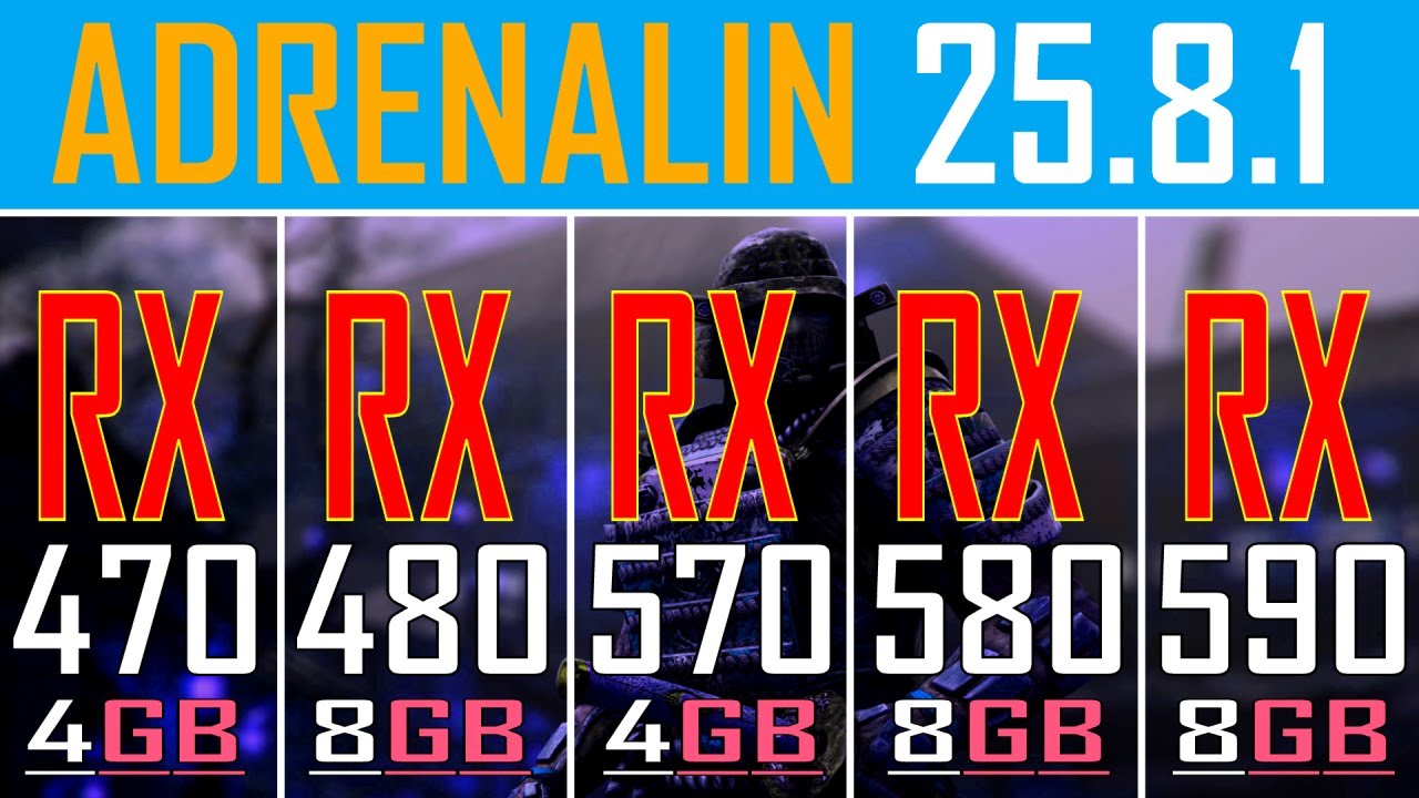 RX 470 vs RX 480 vs RX 590 vs RX 570 vs RX 580 || NEW DRIVER - 25.8.1 ||