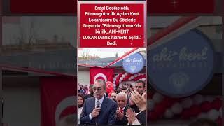 Erdal Beşi̇kçi̇oğlu Eti̇mesgutta İlk Açilan Kent Lokantasini Duyurdu Ahi̇ - Kent Hi̇zmete Açilmiştir Artik Resimi