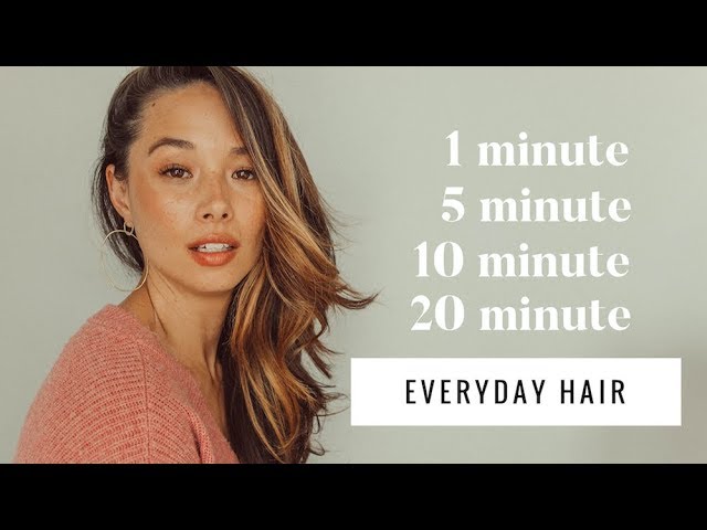 My 1, 5, 10, 20 Minute Everyday Hair Tutorials | Aja Dang