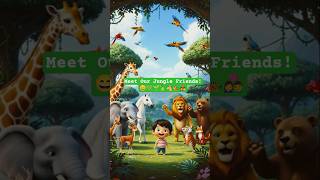Jungle Friends enjoying together #human #animals #birds #natureforkids