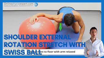 Shoulder External Rotation Mobility With Swiss Ball