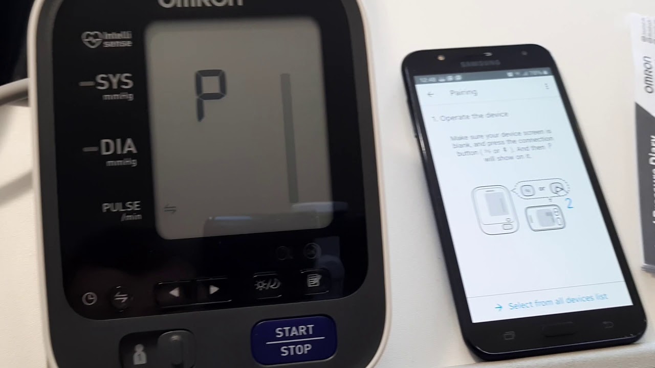 How to connect blood pressure monitor Omron M7 to Omron Connect