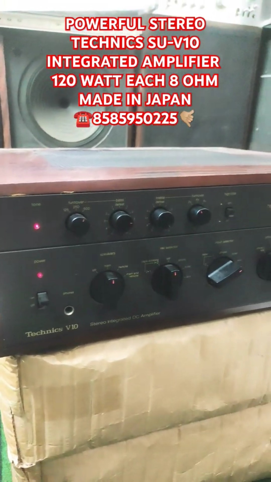 TECHNICS SU-V10 POWERFUL STEREO AMPLIFIER MADE JAPAN #shorts