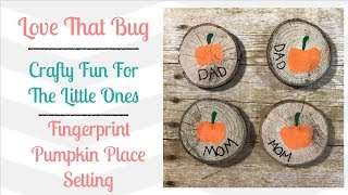 Toddler Tuesday | Fingerprint Pumpkin Place Setting