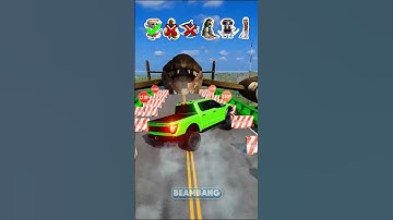 😏Italian Brainrot 🤯 Vs Brake Test Jump Challange 😱 - BeamNG.Drive  #shorts