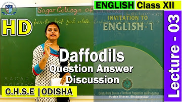 English | Lecture 3 | Daffodils | Question Answer | Invitation to English -1 | Online Class