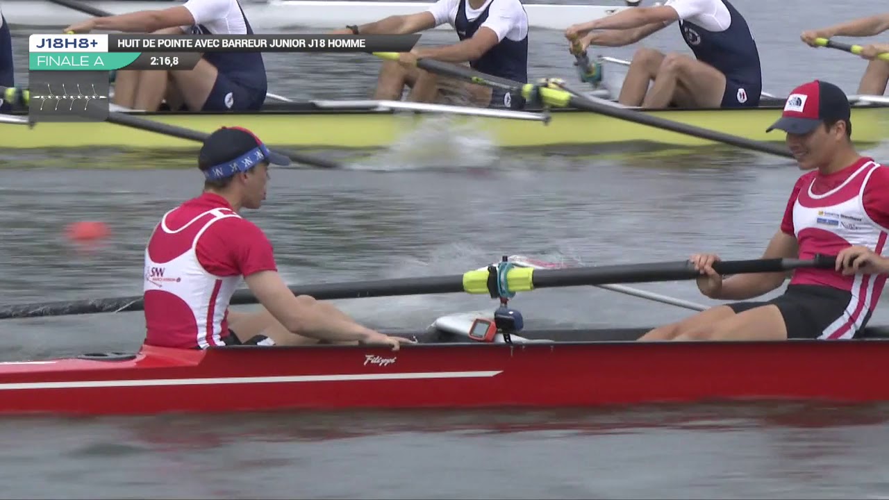 Championnat de France Junior Bateaux longs - Bourges 2019 - Finale du 8 barré hommes - J18H8+