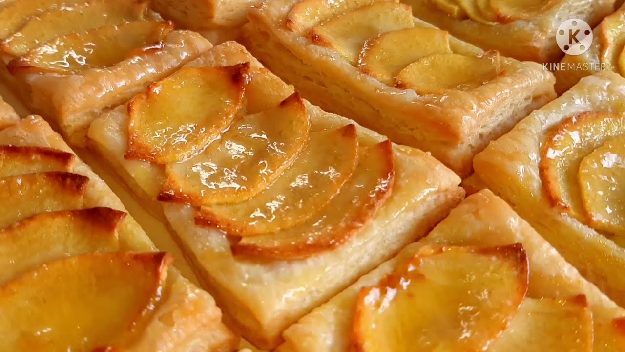 Dartois aux pommes !فطيرة التفاح بالعجينة المورقة مذاق خطير ضروري تجربيها