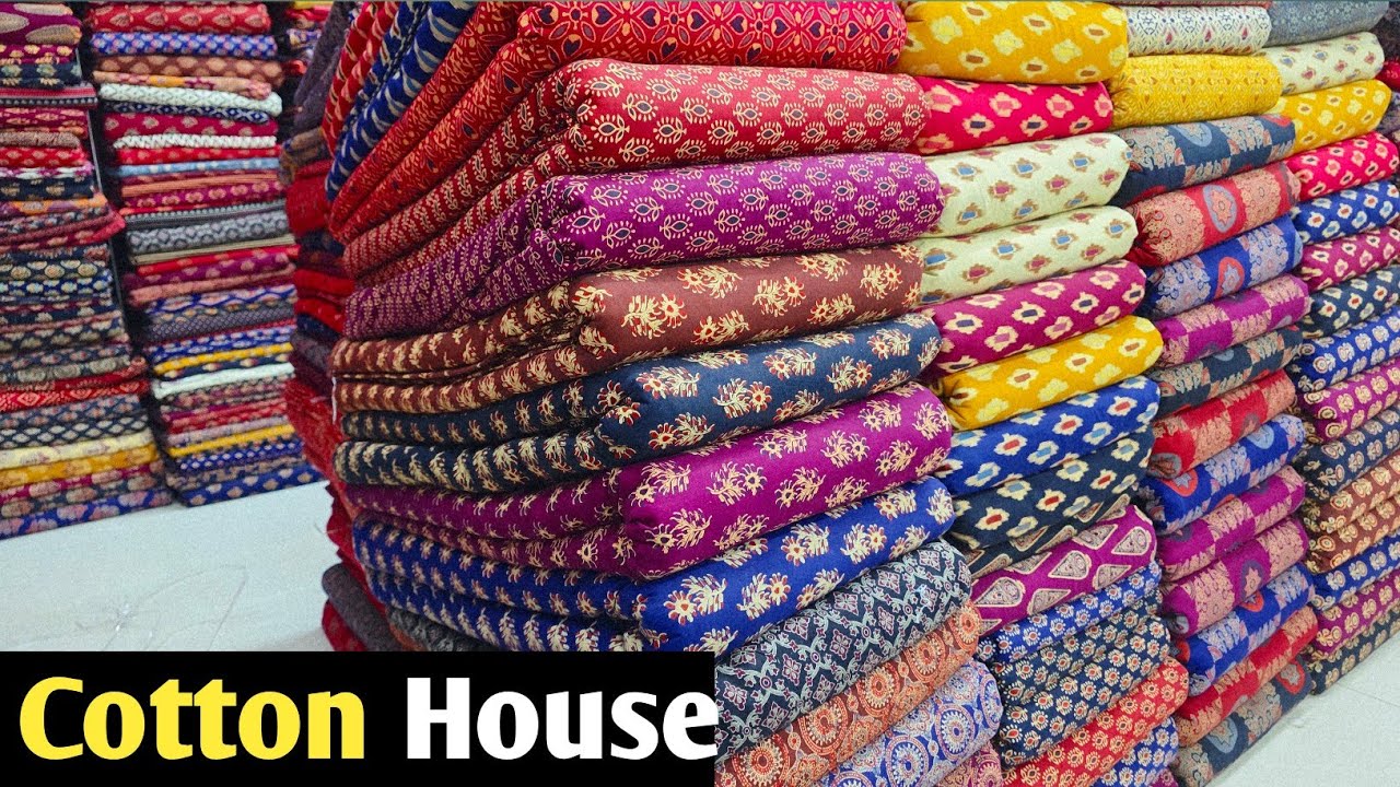 FABRICS, COTTON FABRIC WHOLESALE MARKET IN SURAT, WHOLESALE COTTON SHOP IN SURAT.
