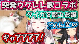 タイガと戯れてたらリアルに猫ふんじゃったお嬢【ホロライブ切り抜き】