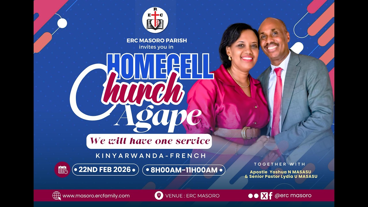 HOMECELL CHURCH AGAPE SERVICE ON 22/02/2026 WITH AP YOSHUA N MASASU