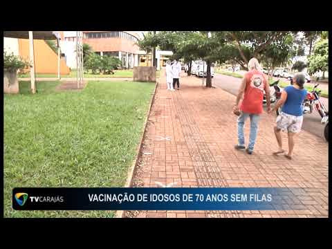 Vacinação de idosos de 70 anos sem fila