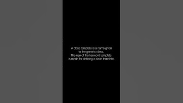 What is a class template?Coding interview questions basic level question#codinginterview #keepcoding