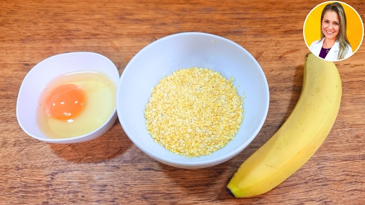 NÃO COMA PÃO, MISTURE OVO CRU, CUSCUZ e BANANA e você vai VICIAR nessa DELÍCIA!
