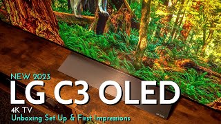 NEW 2023 LG C3 4K OLED Unboxing Set Up & First Impressions