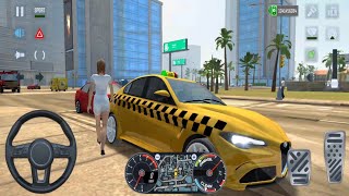 🚖🔥 Alfa Romeo Giulia Italian Sports Sedan Gameplay on Indian Roads | Taxi Car Simulator EVO 😍💨