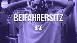 Bac - Beifahrersitz (Lyric Video)