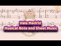 Hala Madrid - sheet music piano cover موسيقى هلا مدريد musichalamadrid