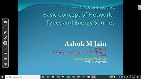 Network Analysis | Basics of Network and Energy Sources |  Unit 1 - Lecture 1
