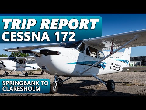 TRIP REPORT | Cessna 172 Calgary-Springbank to Claresholm (4K)