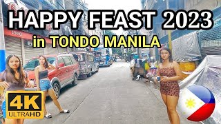 Happy Feast Viva Santo Nio In Tondo Manila  Walking Action Scenes In Tondo Philippines 4k 