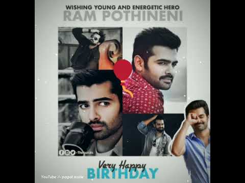 Ram pothineni birthday status !! Ram pothineni whatsapp status video ! Happy birthday energetic star