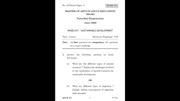 MAEE - 001   June 2022 Question Paper