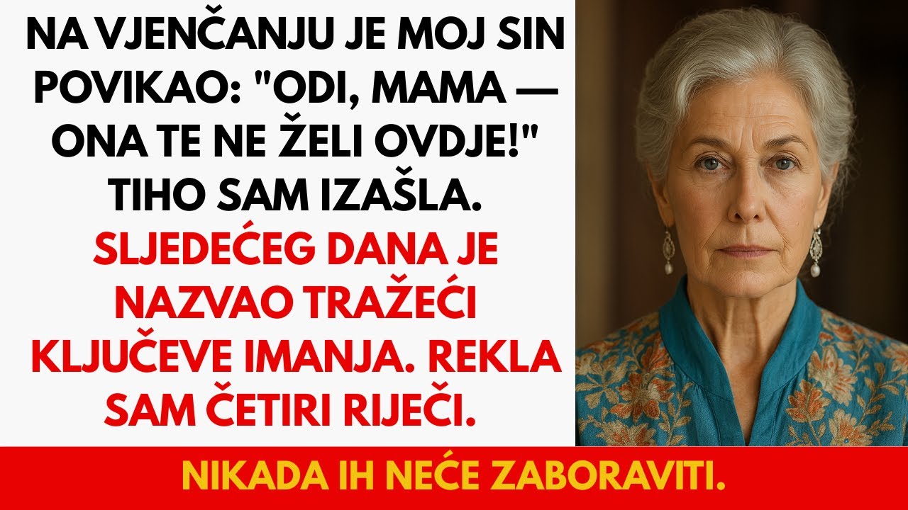 Moj sin mi je zabranio da dođem na vjenčanje — ali ono što sam rekla poslije? Nitko to nikada neće..