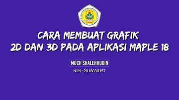 Cara membuat Grafik 2D dan 3D menggunakan Aplikasi Maple 18